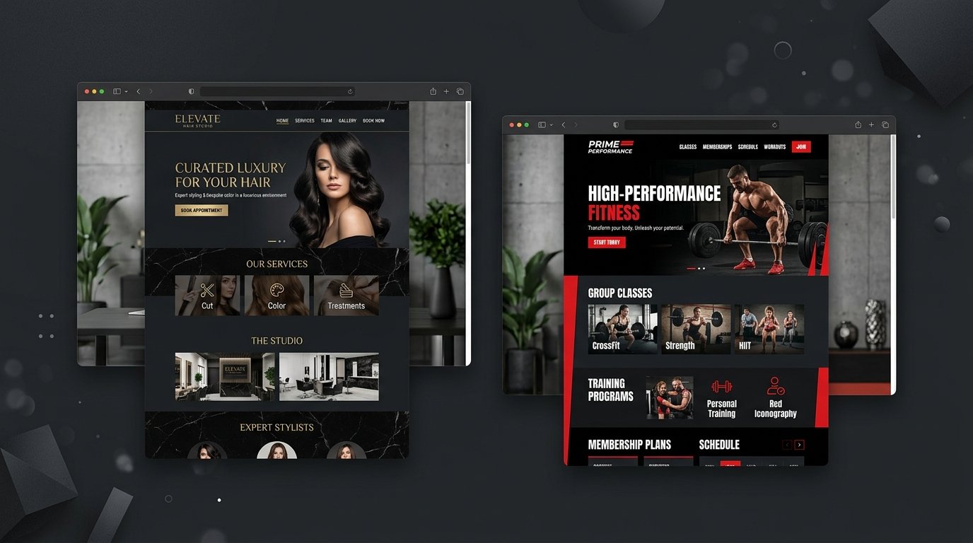 Static Business Websites for Salons, Fitness Gyms and Local Brands